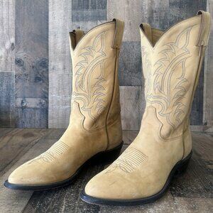 Tony Lama Nubuck Leather Western Cowboy Boots Mens 12 EE